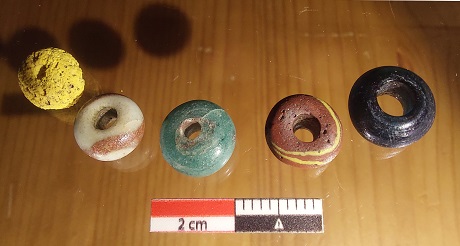 Glass beads from the Migration Period.