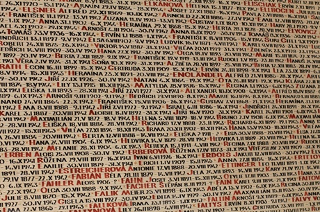 Památník v Pinkasově synagoze Památník v Pinkasově synagoze